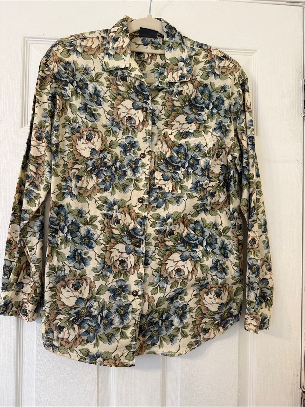 Lizwear 90s Floral Button-Up Shirt | 100% Cotton Cottagecore size S